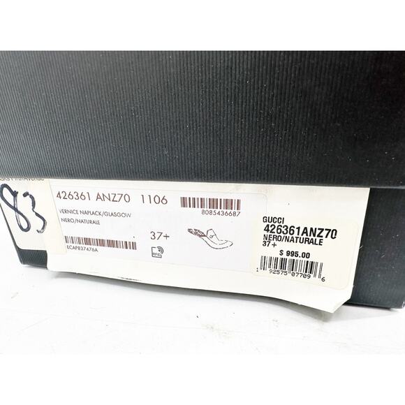 Gucci Princetown Gold Horsebit Tian GG Monogram Bird Print Canvas Mules Size 37 - Picture 6 of 6